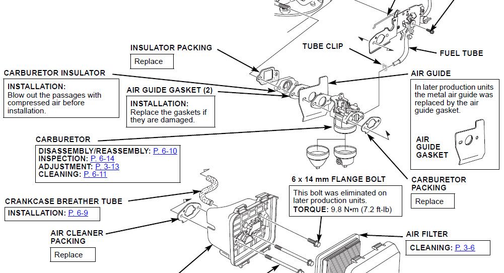Honda gcv160 carburetor insulator and gasket installation #7