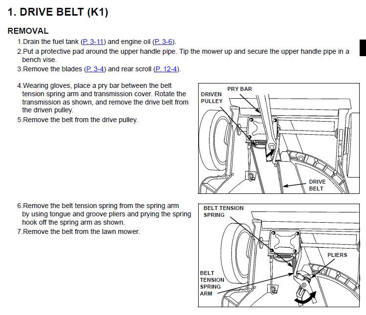 Adjust smart drive cable honda mower #5