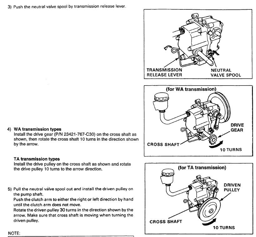Honda snowblower auger transmission oil #3