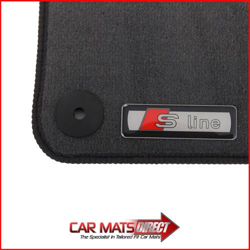 Audi A4 S Line (0107) Perfect Fit Car Floor Mats Grey Velour Carpet