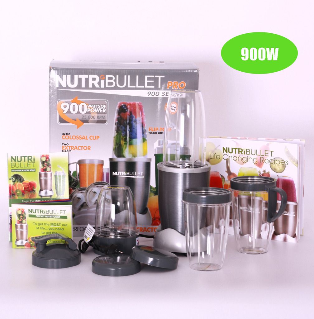 NEW NutriBullet PRO 900W 15PC Extractor Blender Juicer AU. PLUG GRAY