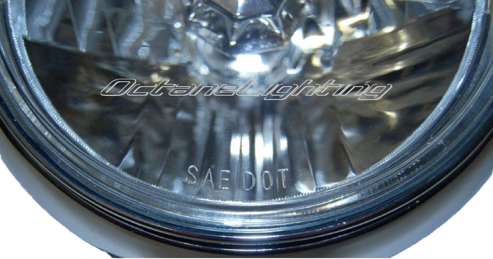 7" H4 CRYSTAL MOTORCYCLE HEADLIGHT HOUSING HEADLAMP BUCKET ASSEMBLY