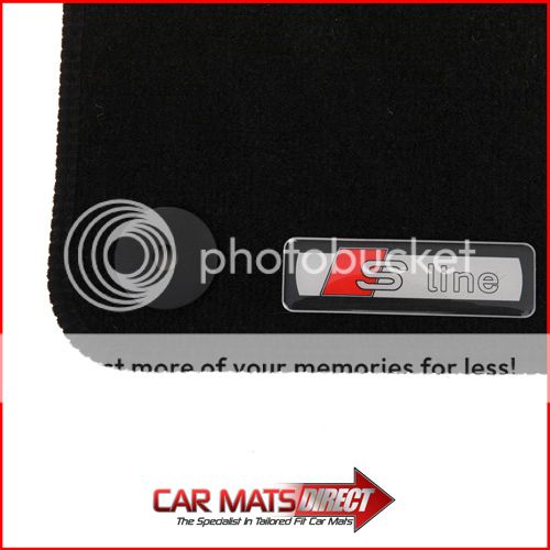 Audi A4 S Line (01-07) Tailored Car Floor Mats Black Velour Carpet with ...